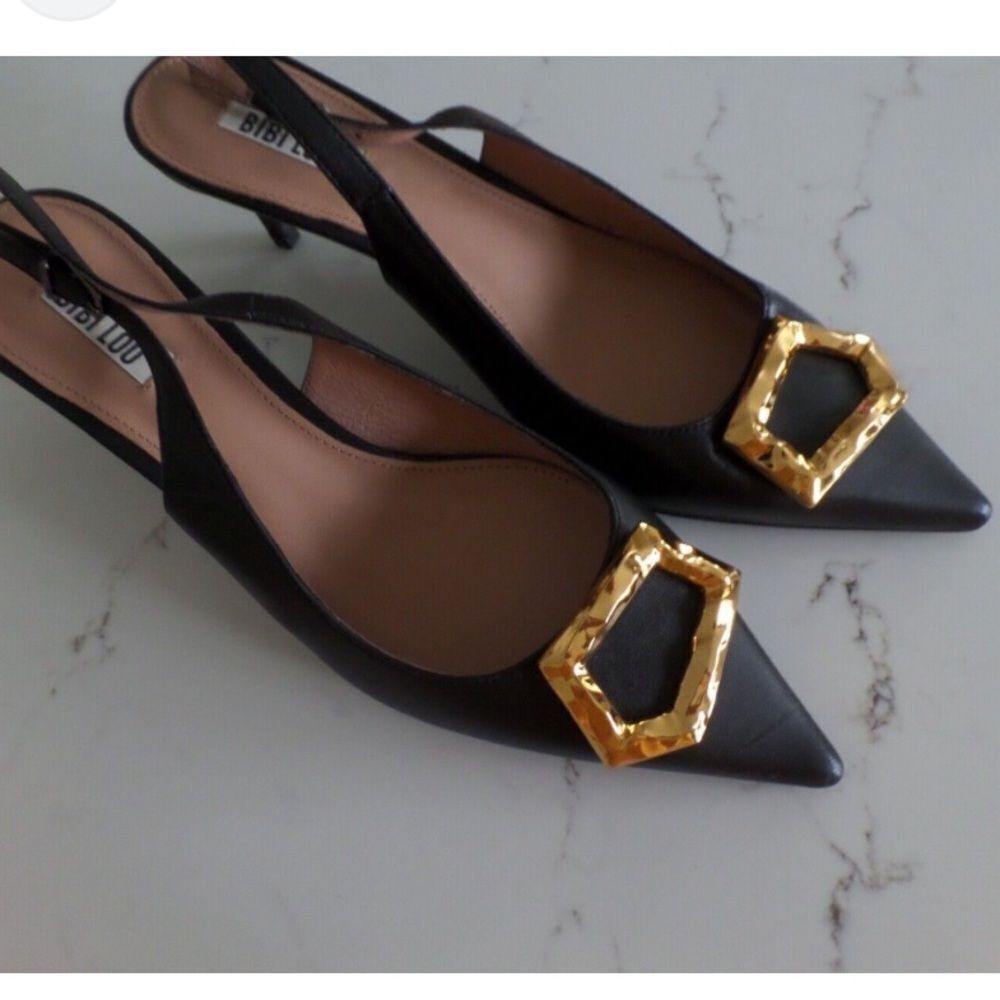 Bibi Lou size 39 Bar kitten heel black